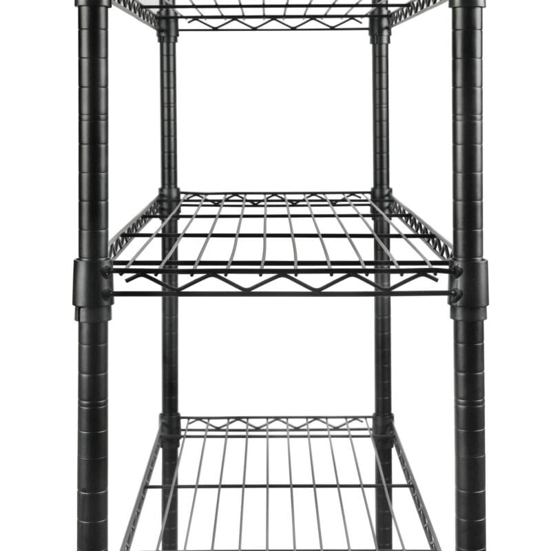 Hyper Tough 4 Tier Wire Shelf Unit, Black, 1400 lb. Capacity - Image 5