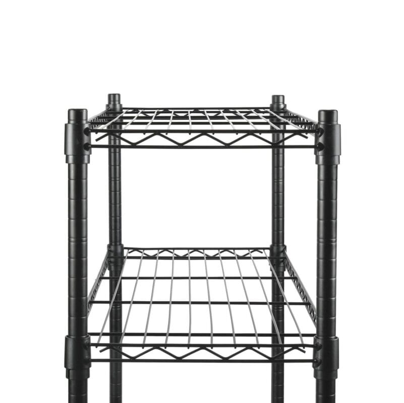 Hyper Tough 4 Tier Wire Shelf Unit, Black, 1400 lb. Capacity - Image 4