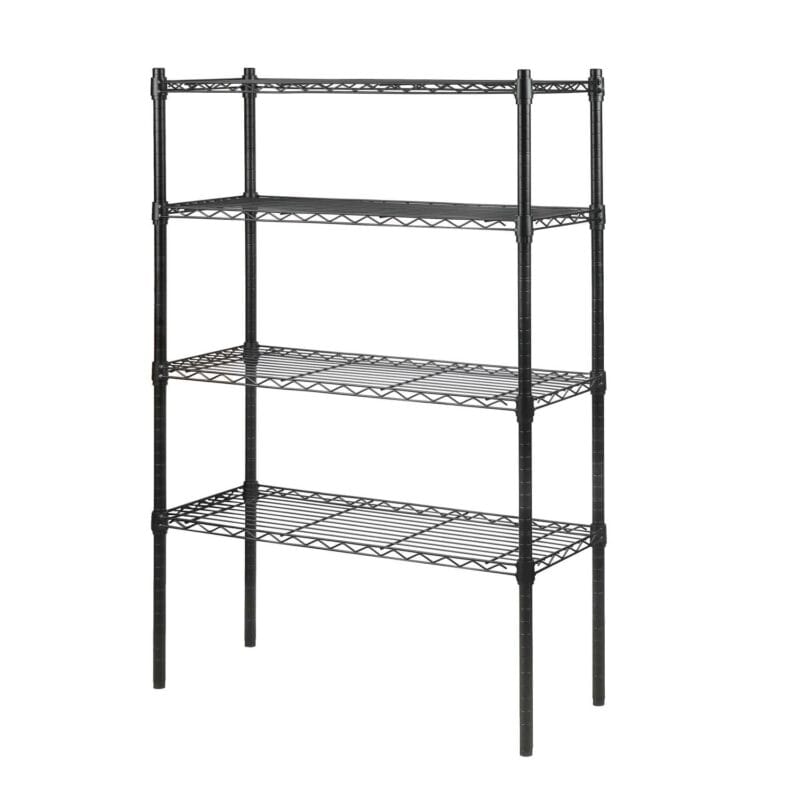 Hyper Tough 4 Tier Wire Shelf Unit, Black, 1400 lb. Capacity - Image 2