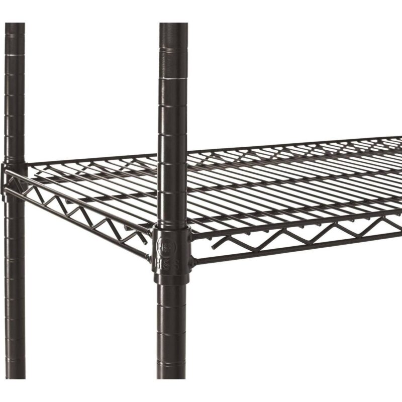 Hyper Tough Black Wire Shelf 5-Tier Heavy Duty 72 H x 48 W x 16 D, 3000lb Total Capacity - Image 5