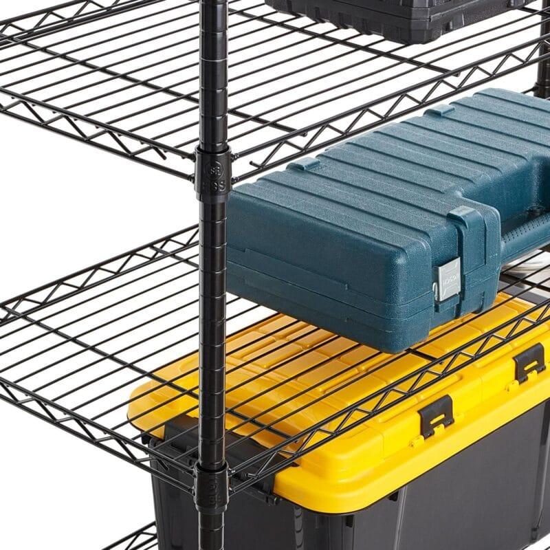 Hyper Tough Black Wire Shelf 6-Tier 72 H x 47.7 W x 18 D, 2100lbs Total Capacity - Image 6