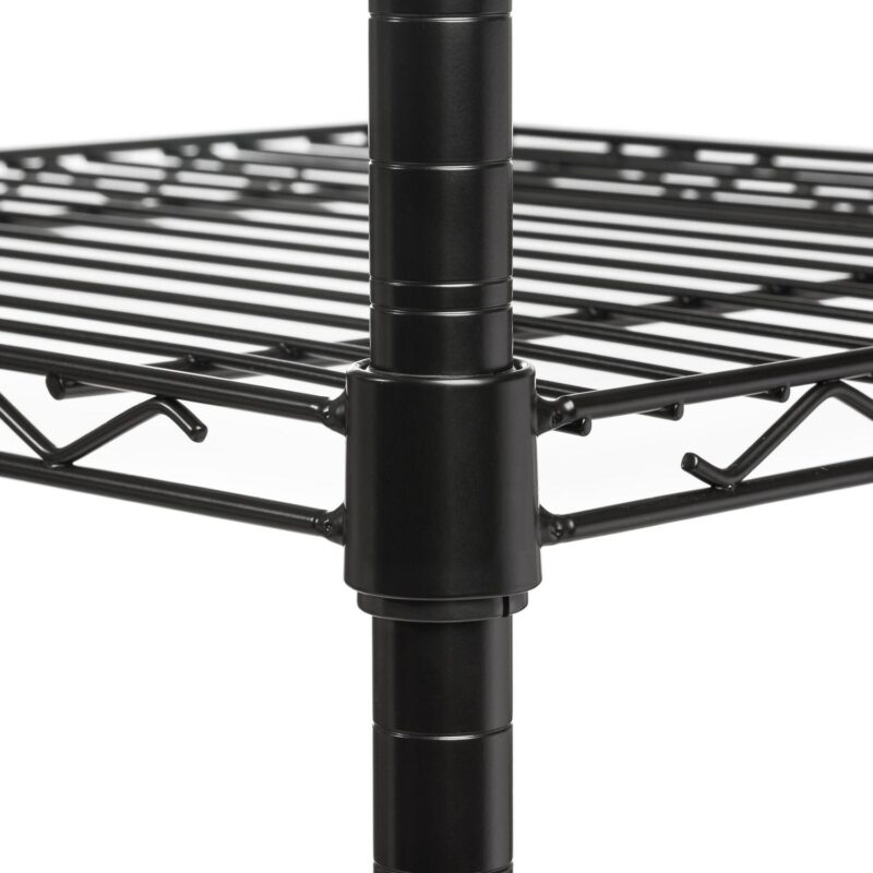 Hyper Tough Black Wire Shelf 5-Tier Heavy Duty 72 H x 48 W x 16 D, 3000lb Total Capacity - Image 8