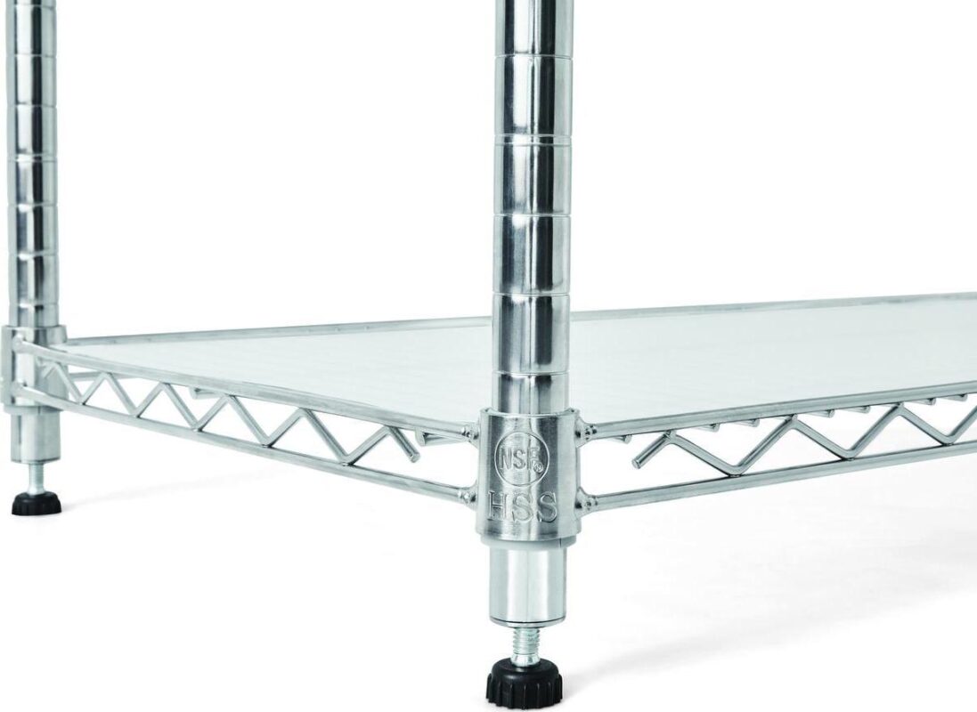 Hyper Tough Chrome Wire Shelf 6-Tier 72  H x 47.7  W x 18  D, 3600lb Total Capacity with Shelf Liners - Image 8