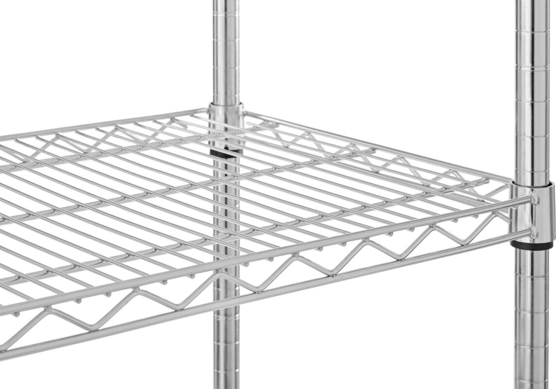 Hyper Tough Chrome Wire Shelf 5-Tier Heavy Duty 72 H x 48 W x 16 D, 3000lb Total Capacity - Image 7