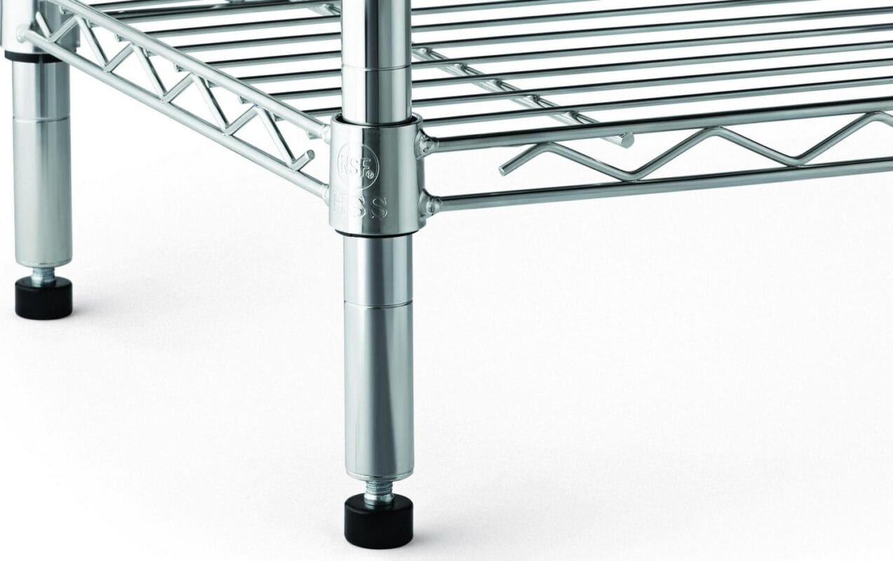 Hyper Tough Chrome Wire Shelf 5-Tier 72  H x 36  W x 16  D, 1750lb Total Capacity - Image 8
