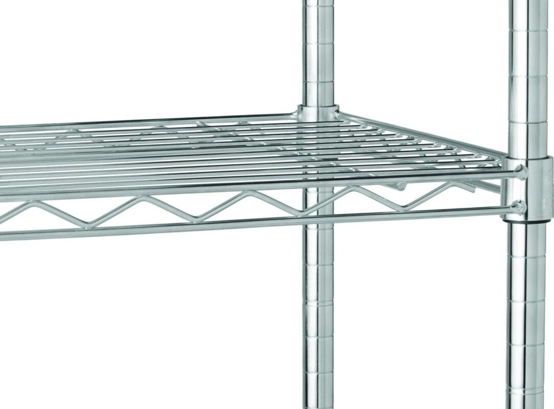 Hyper Tough Chrome Wire Shelf 5-Tier 72  H x 36  W x 16  D, 1750lb Total Capacity - Image 7
