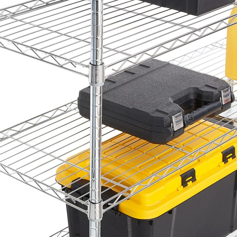 Hyper Tough Chrome Wire Shelf 6-Tier 72 H x 47.7 W x 18 D, 2100lbs Total Capacity - Image 6