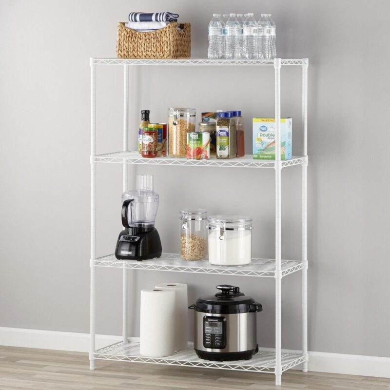 Hyper Tough White Wire Shelf 4-Tier 54 H x 36 W x 14 D, 1400lbs Total Capacity - Image 3