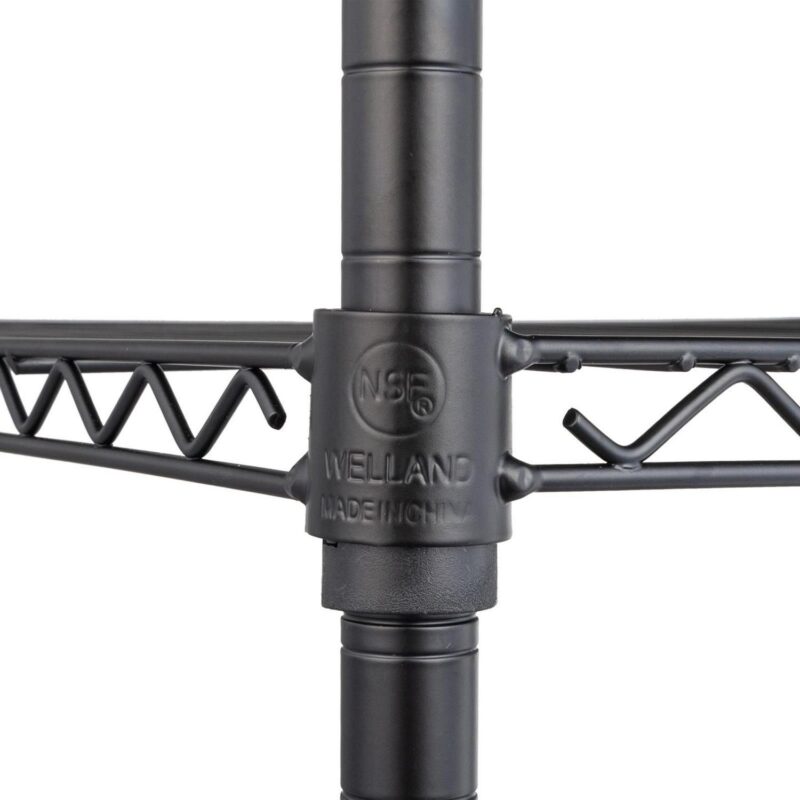 Ktaxon 6-Tier Wire Shelving Rack Corner Unit Storage Adjustable Shelf Commercial Black - Image 6