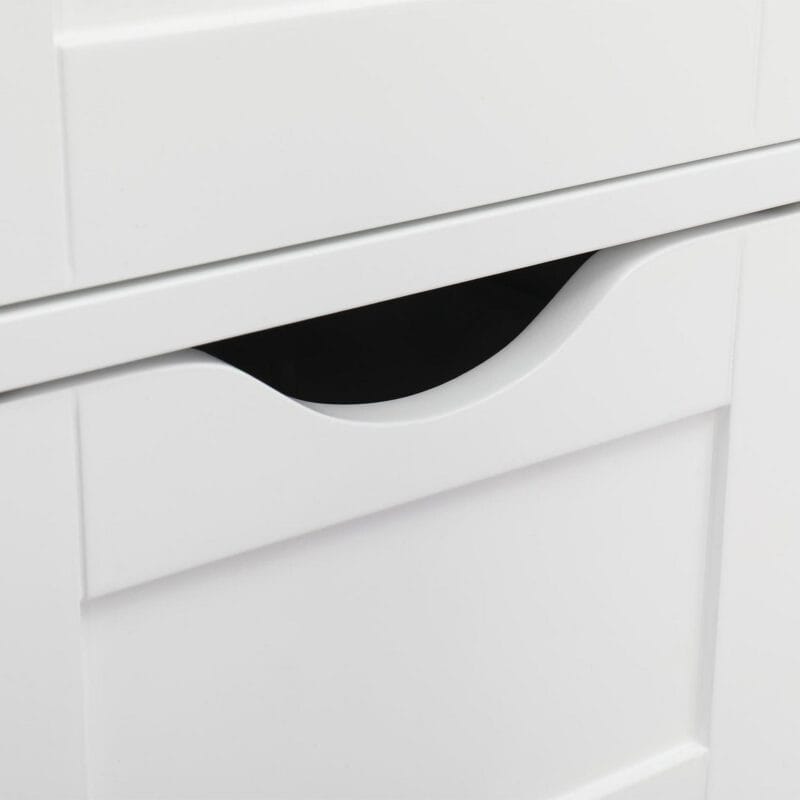 Ktaxon Bathroom Floor Storage Cabinet with 4 Drawers, Small Cabinet for Bedroom Kitchen, MDF White - Image 8