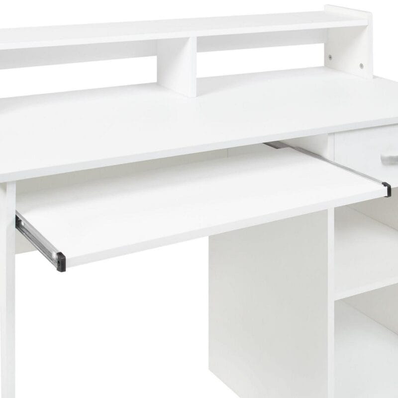 Ktaxon Computer Desk Home Office Workstation Laptop Table Drawer Shelf Furniture White - Image 6