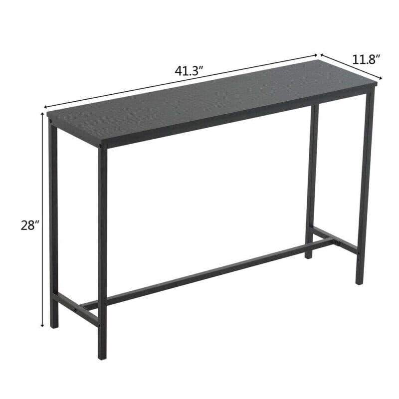 Ktaxon Modern Multifunction Console Table Sofa Table TV Stand with Sturdy Metal Frame in Entryway,Living Room,Hallway,Black Finish - Image 5