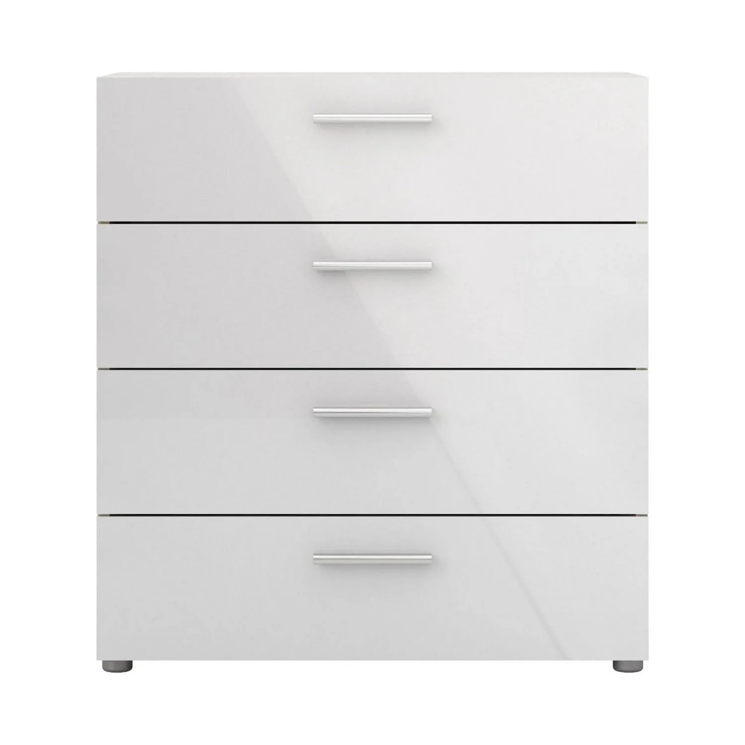 Loft 4 Drawer Chest, Oak Structure/White High Gloss 4 Loft 4 Drawer Chest, Oak Structure/White High Gloss - Image 4