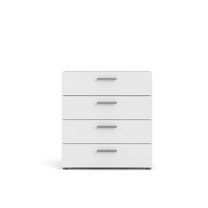 Loft 4 Drawer Chest, Oak Structure/White High Gloss - Image 6