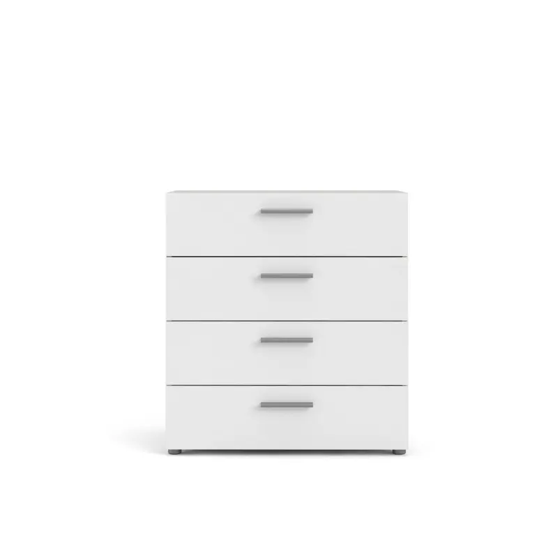 Loft 4 Drawer Chest, Oak Structure/White High Gloss - Image 6