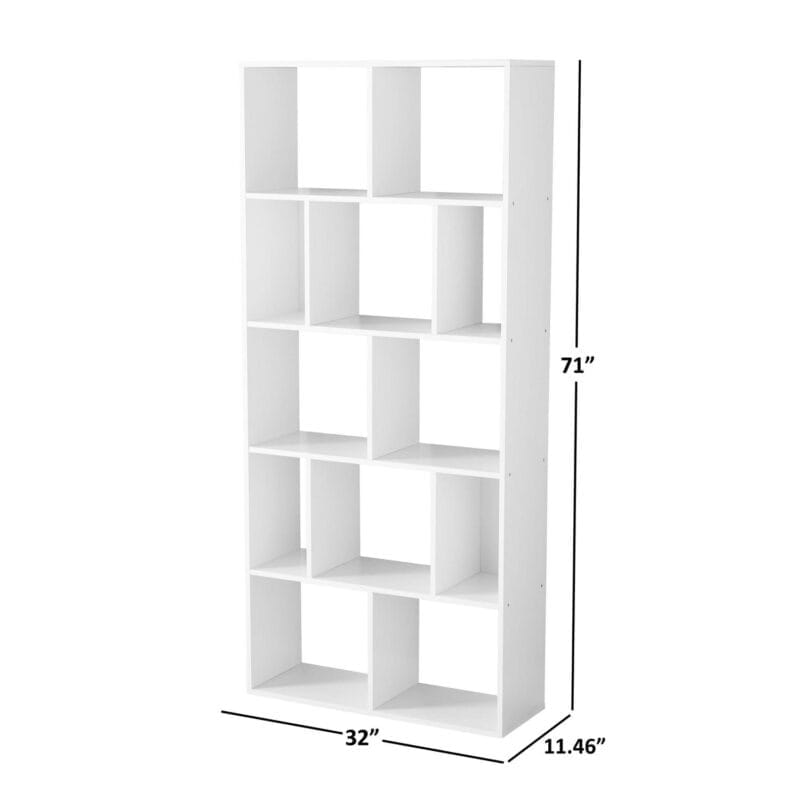 Mainstays 12-Cube Shelf Bookcase, White - Image 3