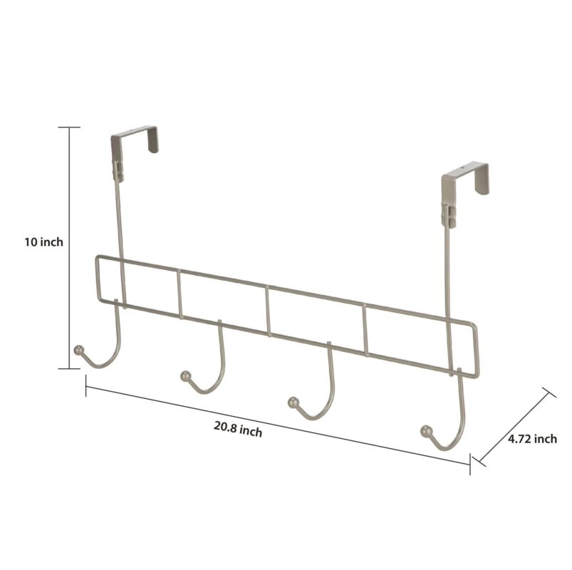 Mainstays 4 Piece Steel Satin Nickel Bath Shelves Set 15 lb Capacity per Shelf for Adult - Teen Ages - Image 8