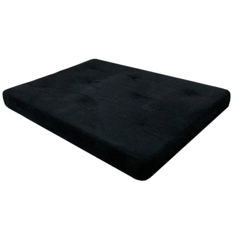 Mainstays 6 Inch Futon Mattress with Tufted Cover and Recycled Polyester Fill, Full, Black - Image 4