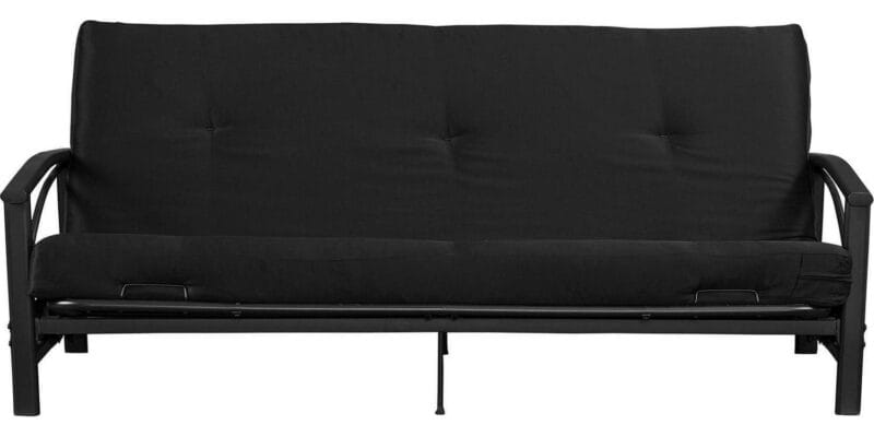 Mainstays 6 Inch Futon Mattress with Tufted Cover and Recycled Polyester Fill, Full, Black - Image 2