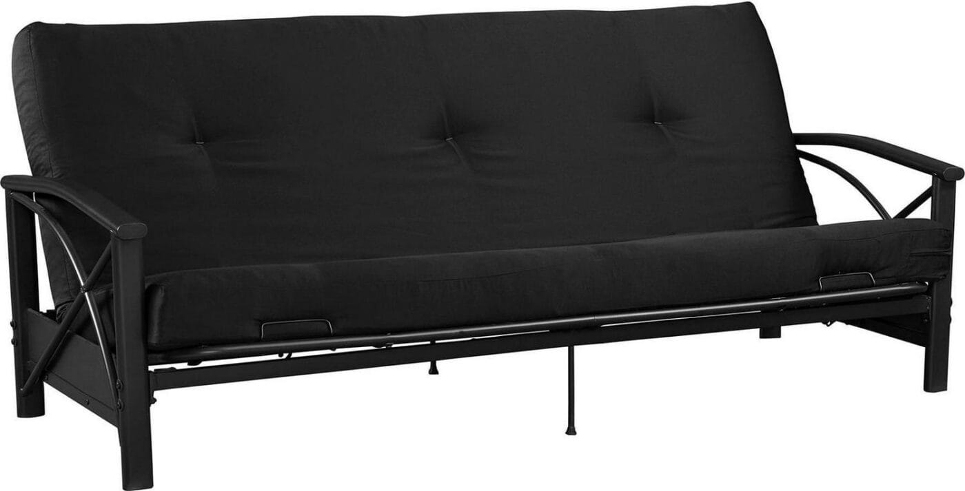 Mainstays 6 Inch Futon Mattress with Tufted Cover and Recycled Polyester Fill, Full, Black - Image 3