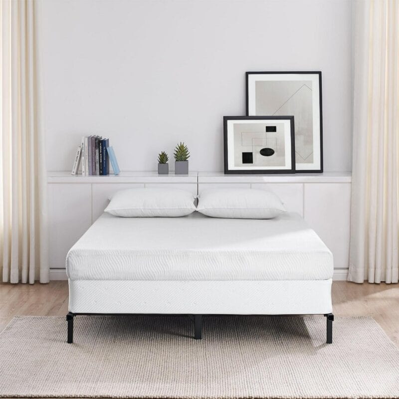 Mainstays 7  Twin/Full/Queen Size Adjustable Metal Bed Frame, Black, Box Spring Required - Image 9