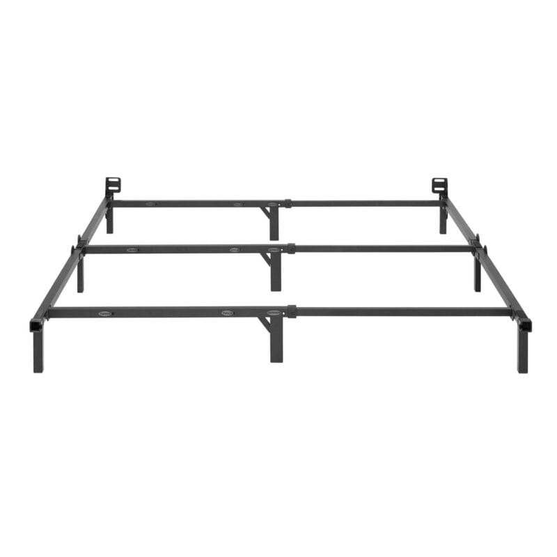 Mainstays 7  Twin/Full/Queen Size Adjustable Metal Bed Frame, Black, Box Spring Required - Image 10