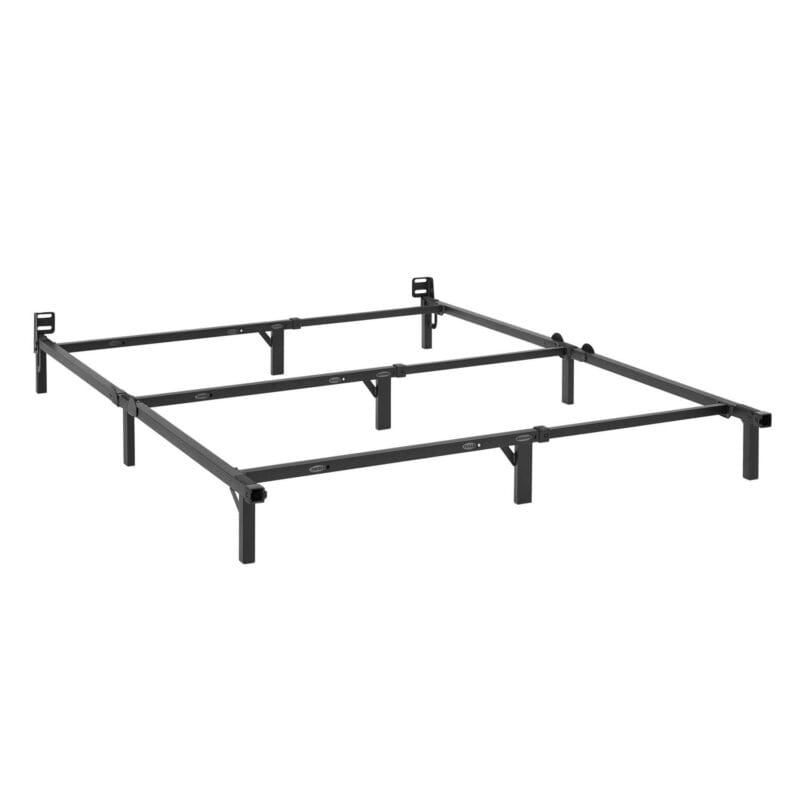Mainstays 7  Twin/Full/Queen Size Adjustable Metal Bed Frame, Black, Box Spring Required - Image 6