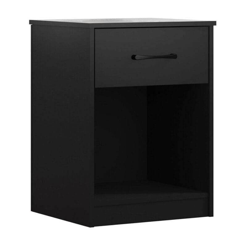 Mainstays Ardent Nightstand with 1 Drawer, Black - Image 13