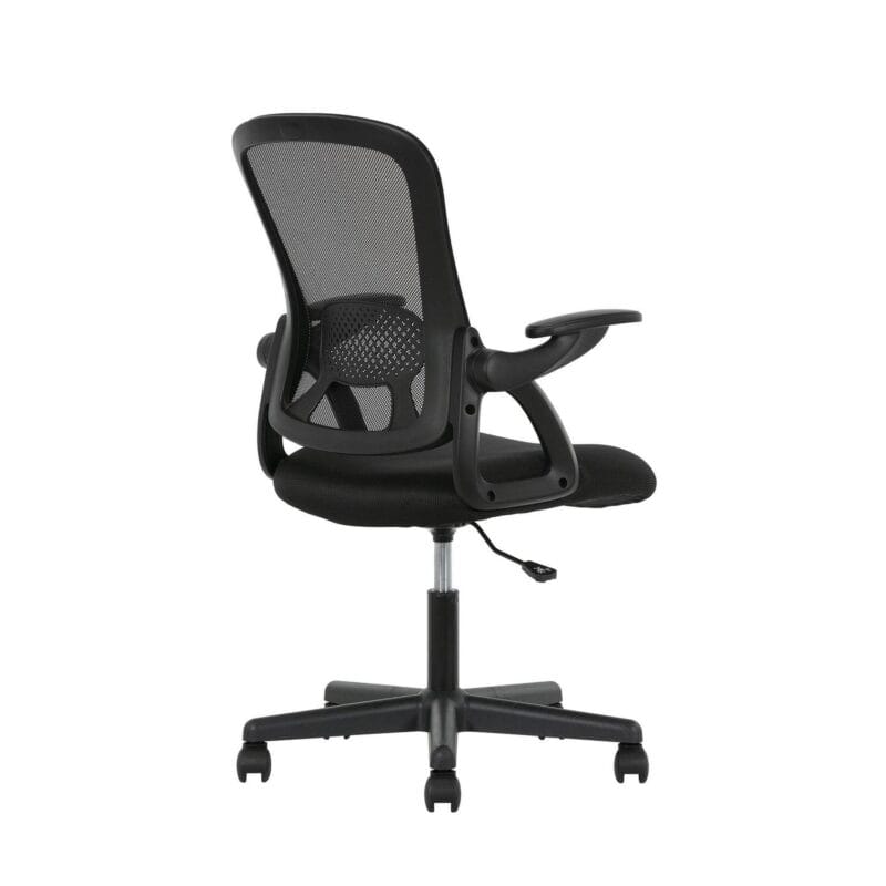 Mainstays Ergonomic Mesh Back Task Office Chair with Flip-up Arms, Black Fabric, 275 lb - Image 6