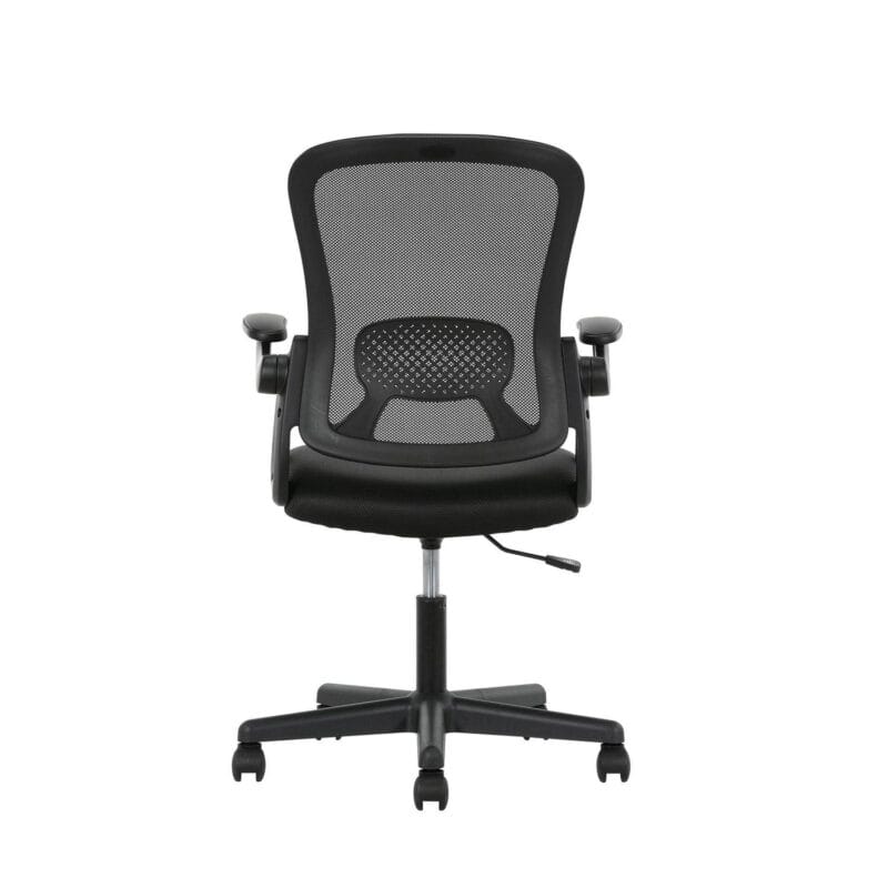 Mainstays Ergonomic Mesh Back Task Office Chair with Flip-up Arms, Black Fabric, 275 lb - Image 7