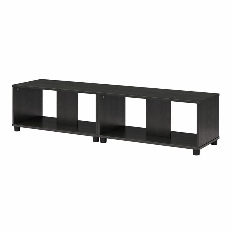 Mainstays Expandable Side by Side or Stacking TV Stand for TVs up to 70 inches, Black Oak - Image 12