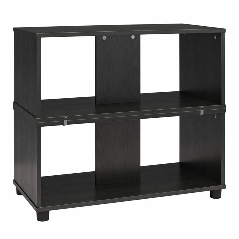 Mainstays Expandable Side by Side or Stacking TV Stand for TVs up to 70 inches, Black Oak - Image 14