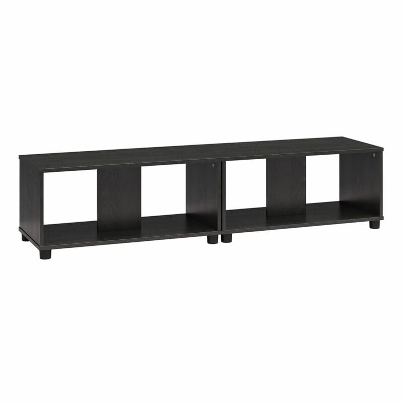 Mainstays Expandable Side by Side or Stacking TV Stand for TVs up to 70 inches, Black Oak - Image 7