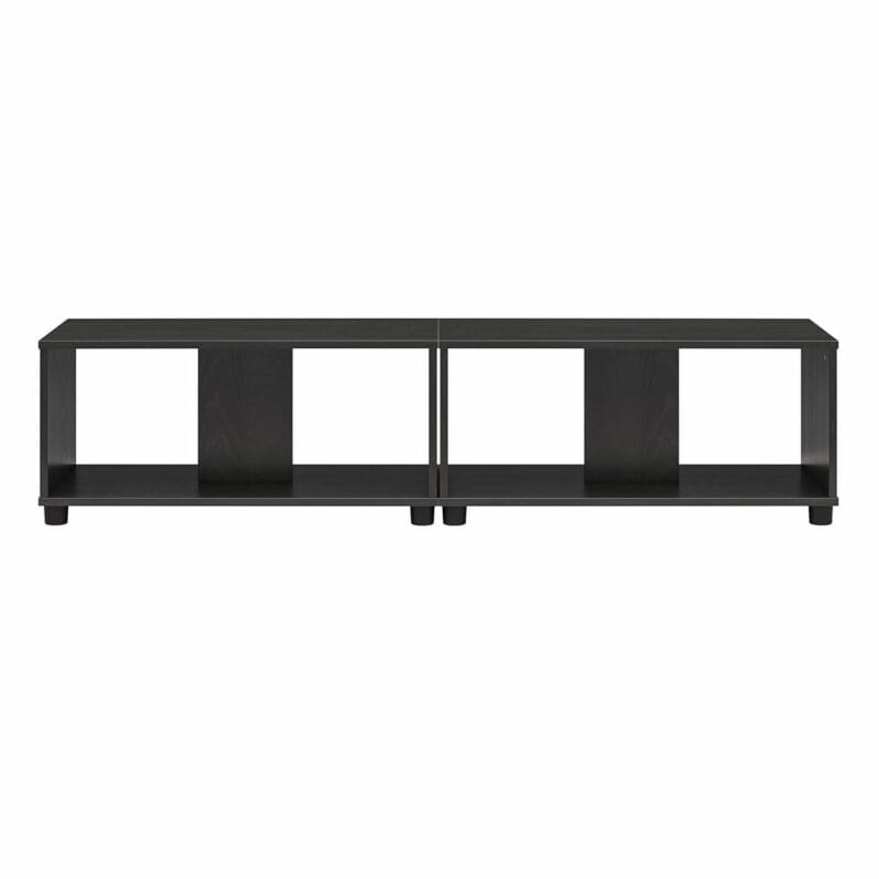 Mainstays Expandable Side by Side or Stacking TV Stand for TVs up to 70 inches, Black Oak - Image 11
