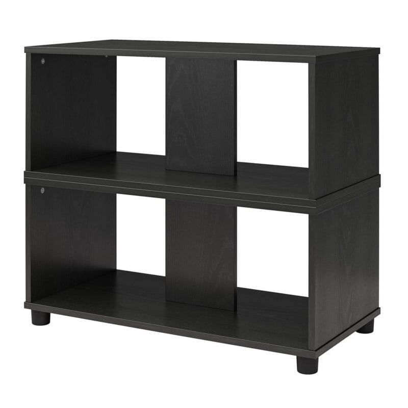 Mainstays Expandable Side by Side or Stacking TV Stand for TVs up to 70 inches, Black Oak - Image 9