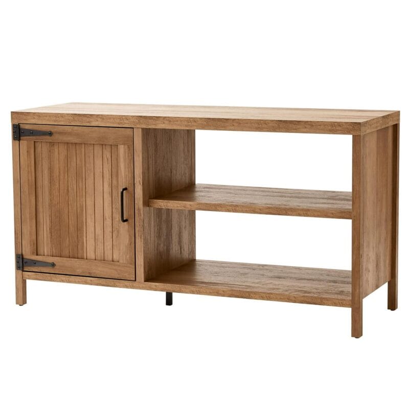 Mainstays Farmhouse TV Stand for TVs up to 50 , Rustic Weathered Oak - Image 3