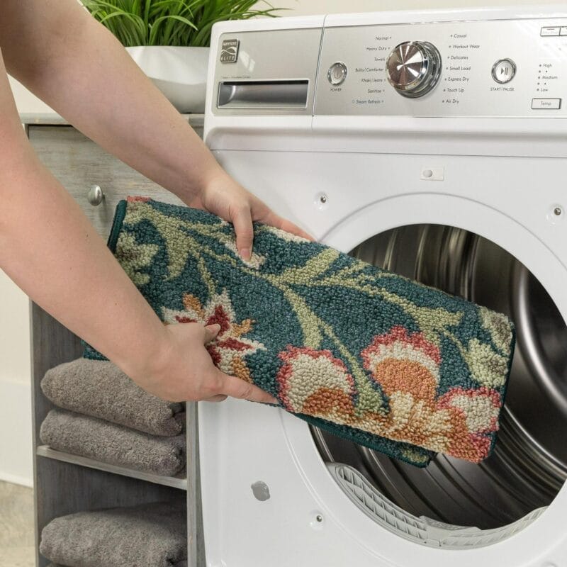 Mainstays Farmhouse Oversized Floral Teal Indoor Accent Rug, 1'8 x2'10 - Image 8