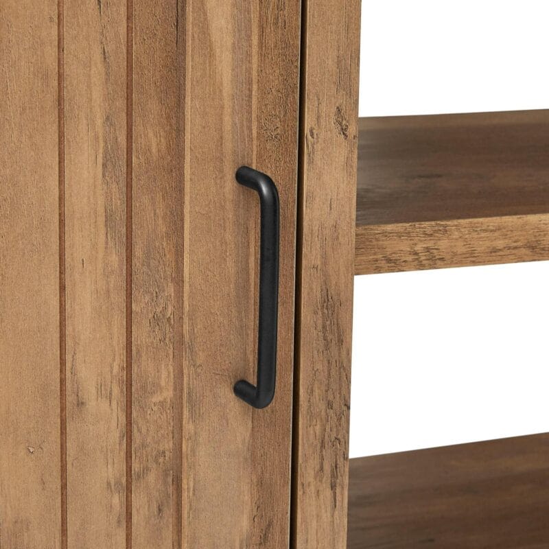 Mainstays Farmhouse TV Stand for TVs up to 70 , Rustic Weathered Oak - Image 4
