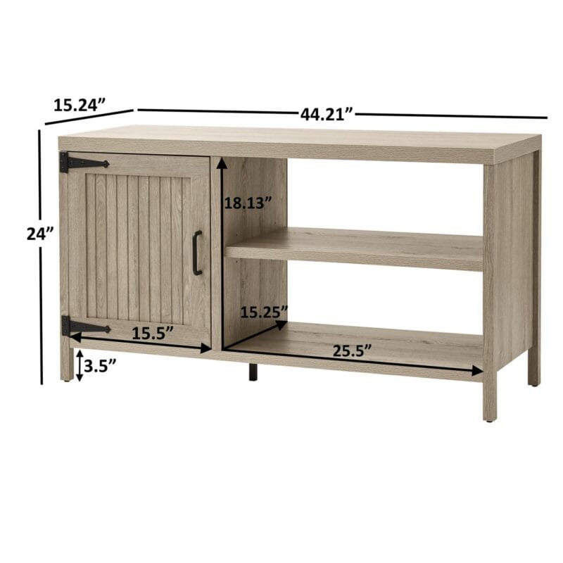 Mainstays Farmhouse TV Stand for TVs up to 50 , Rustic Gray - Image 6
