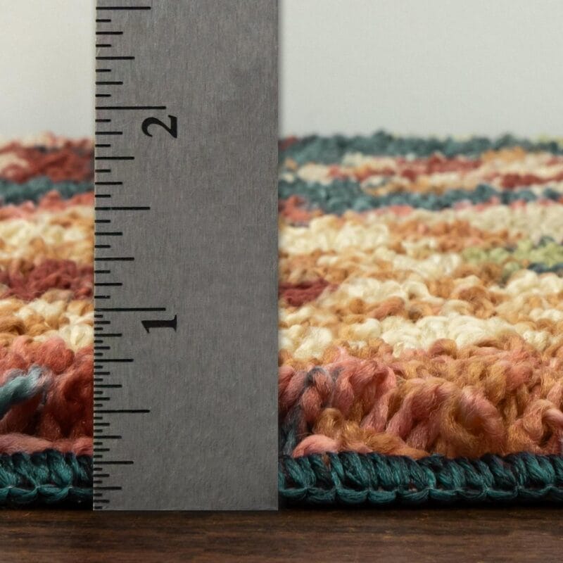 Mainstays Farmhouse Oversized Floral Teal Indoor Accent Rug, 1'8 x2'10 - Image 4