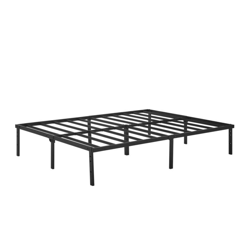 Mainstays Full 14  Heavy Duty Steel Slat Platform Bed Frame with Storage Space Under Frame, No Box Spring Required, Black - Image 10