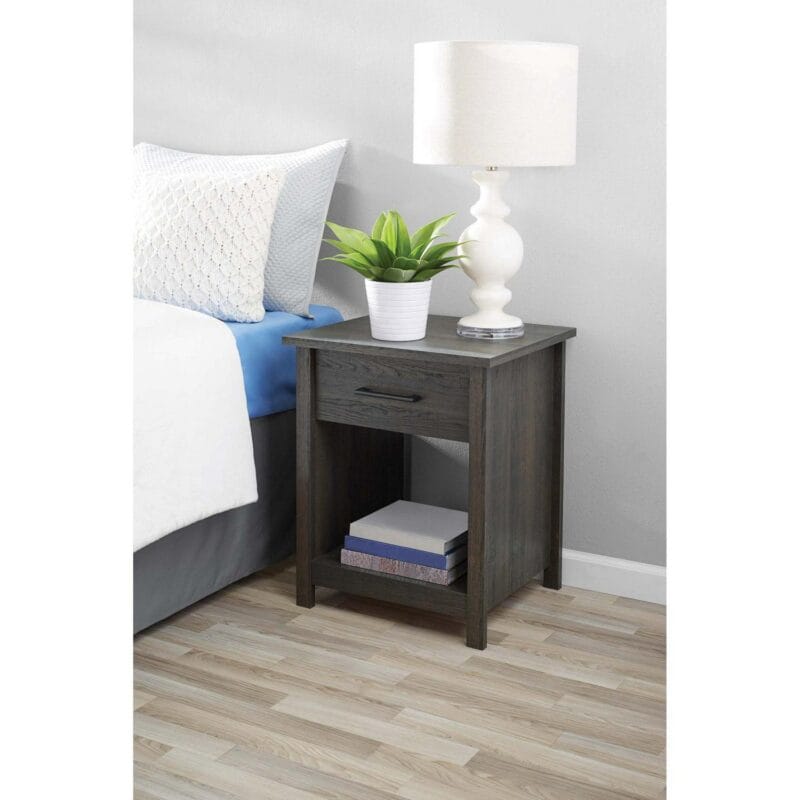Mainstays Hillside Nightstand with Drawer, Espresso Finish - Image 7