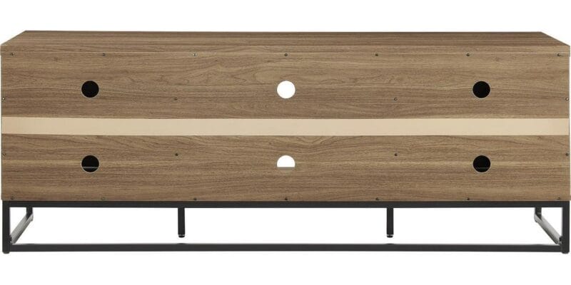Mainstays Industrial TV Stand for TVs up to 70 , Canyon Walnut Finish - Image 6