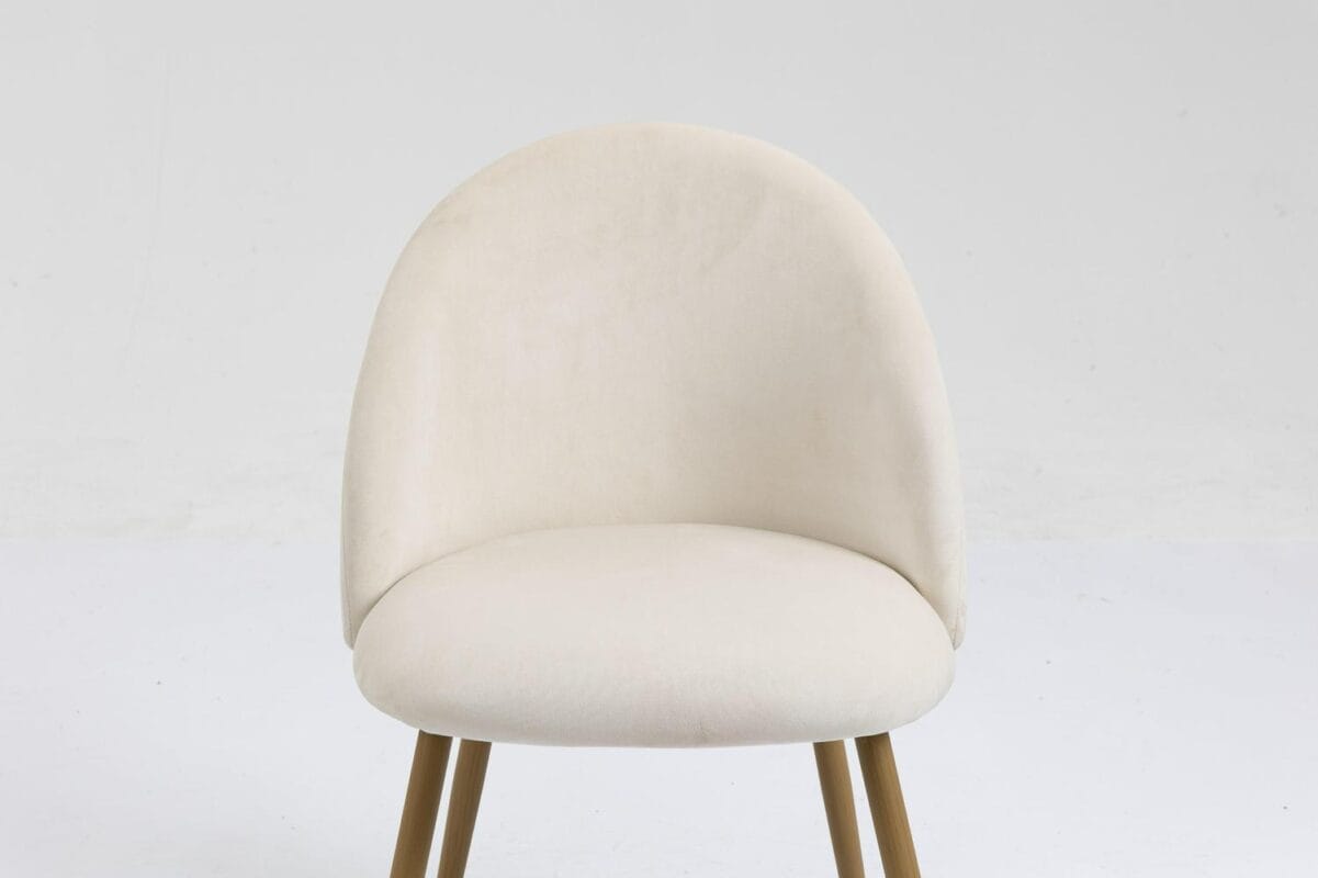 Mainstays Modern Accent Chair, Cream White - Image 9