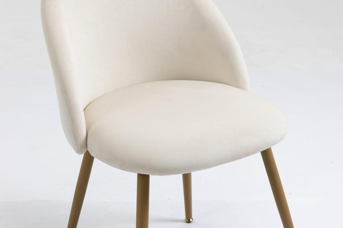 Mainstays Modern Accent Chair, Cream White - Image 7