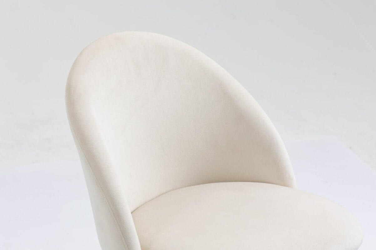 Mainstays Modern Accent Chair, Cream White - Image 8