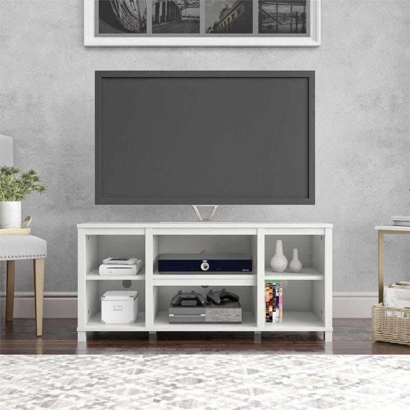 Mainstays Parsons TV Stand for TVs up to 50 , White