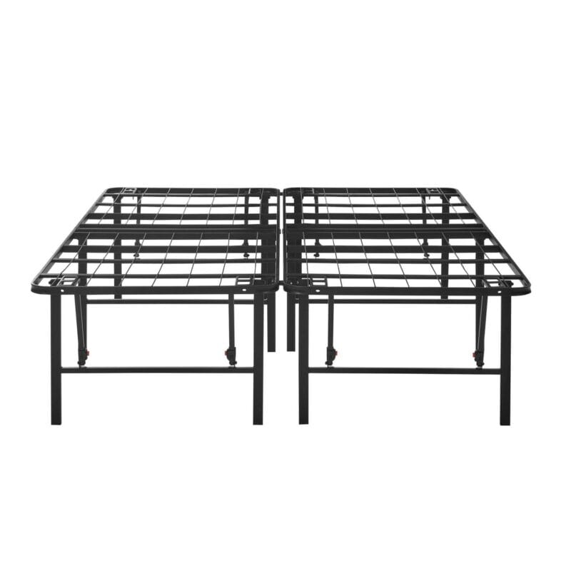 Mainstays Queen 18  High Profile Foldable Steel Platform Bed Frame with Storage Space Under Frame, No Box Spring Required, Black - Image 8