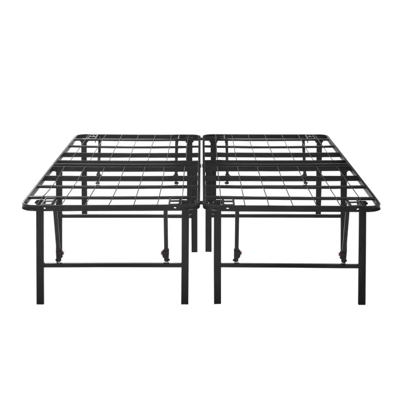Mainstays Queen 18  High Profile Foldable Steel Platform Bed Frame with Storage Space Under Frame, No Box Spring Required, Black - Image 8