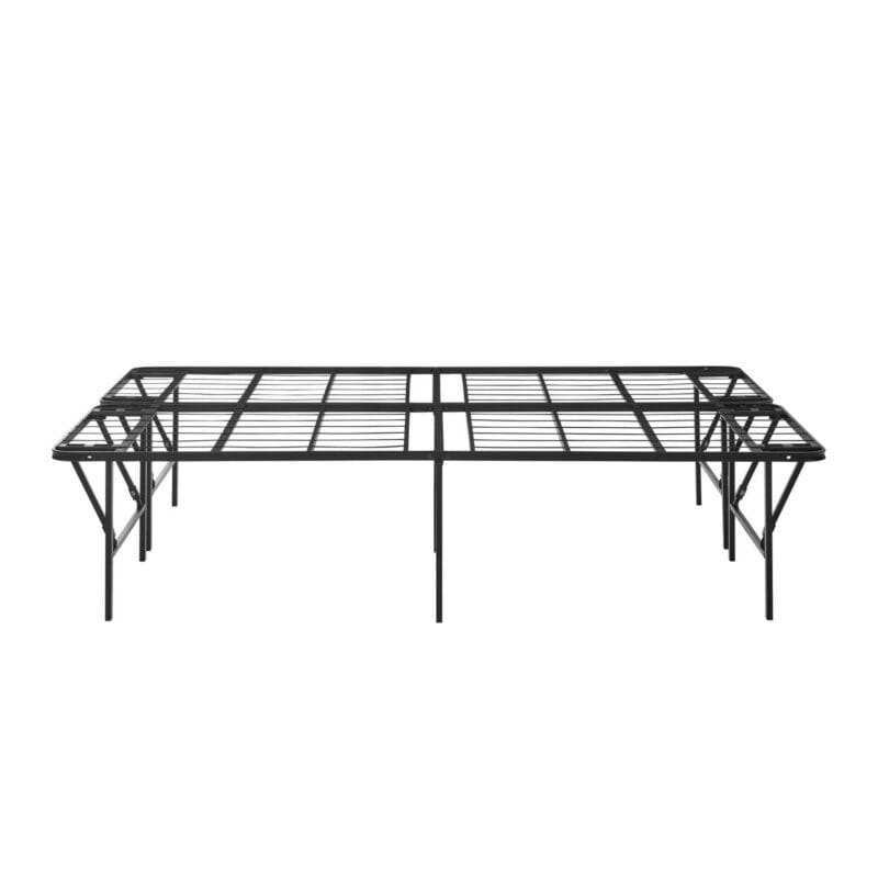 Mainstays Queen 18  High Profile Foldable Steel Platform Bed Frame with Storage Space Under Frame, No Box Spring Required, Black - Image 10